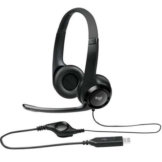 Fone Headset Logitech Com Microfone H390