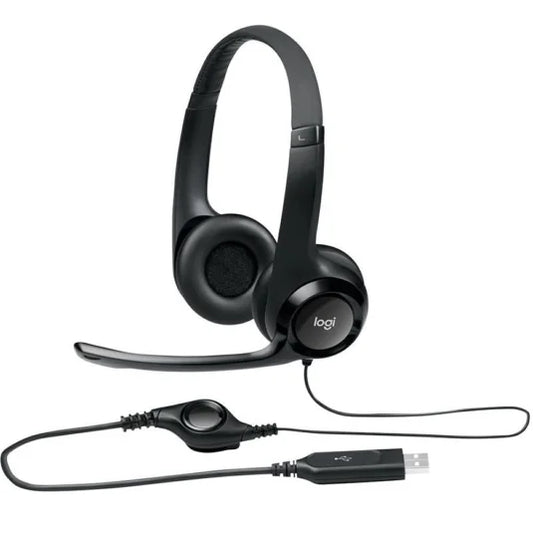 Fone Headset Logitech Com Microfone H390